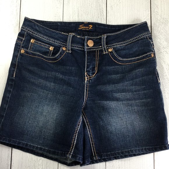 Seven7 Pants - Seven7 Dark Wash Jean Shorts, Size 4, EUC